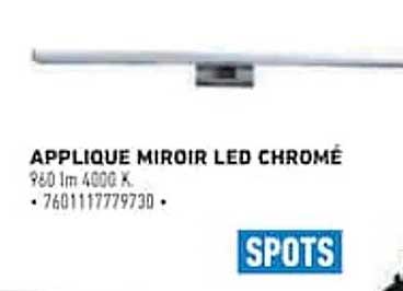 APPLIQUE MIROIR LED CHROMÉ