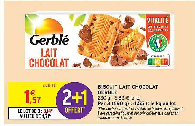 BISCUIT LAIT CHOCOLAT GERBLE