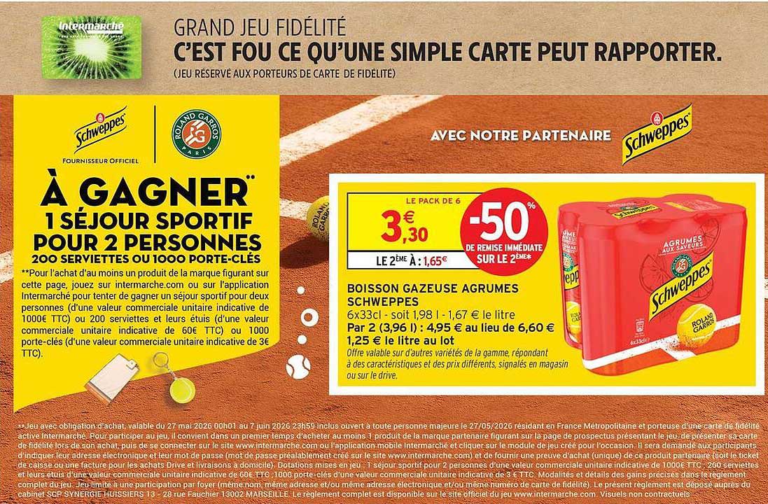 BOISSON GAZEUSE AGRUMES SCHWEPPES