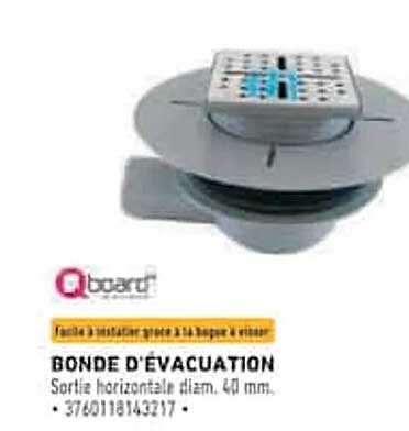 BONDE D'EVACUATION