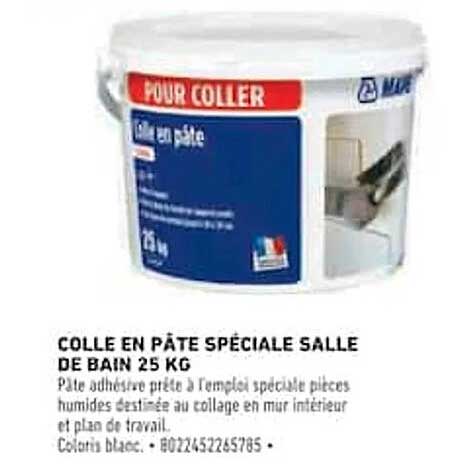 COLLE EN PÂTE SPÉCIALE SALLE DE BAIN 25 KG