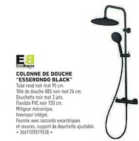 COLONNE DE DOUCHE "ESSERONDO BLACK"