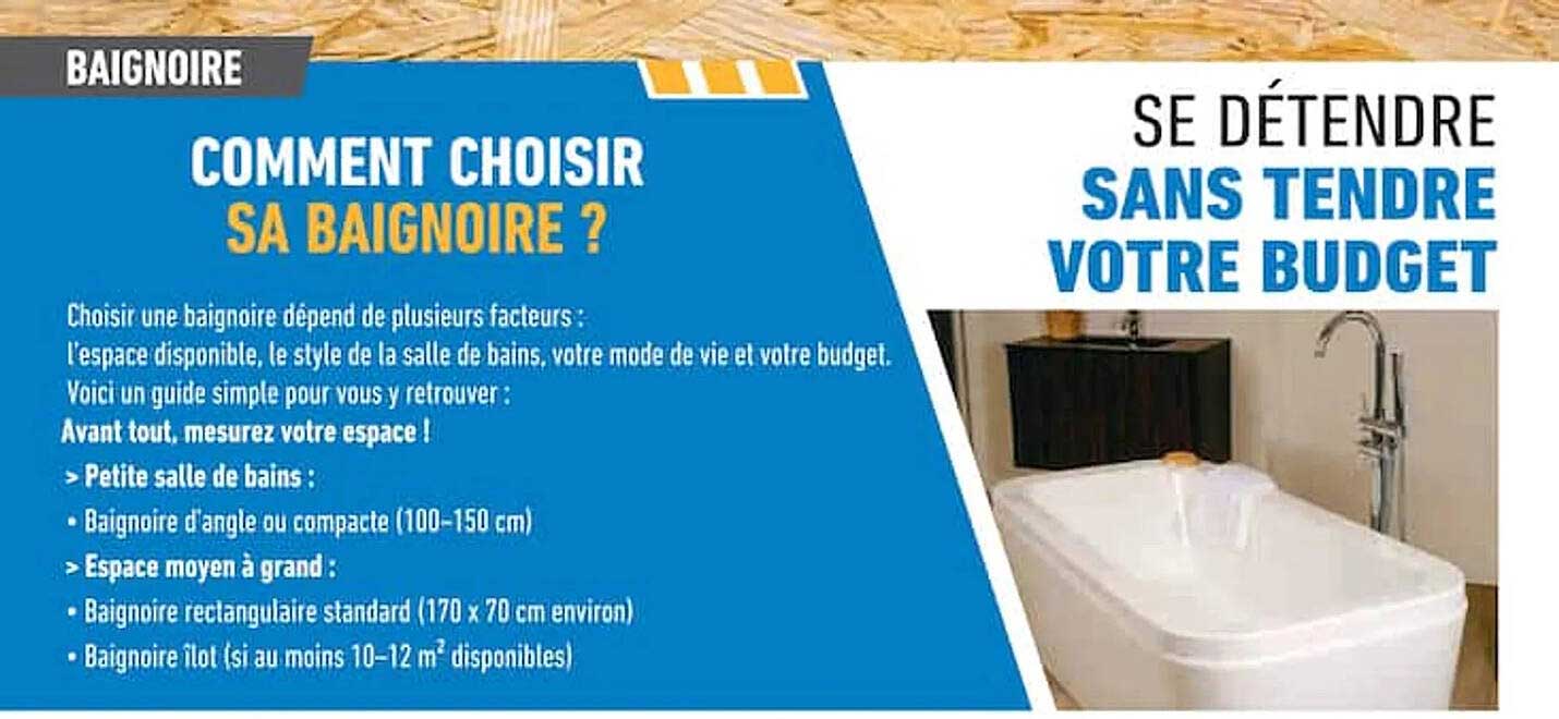 COMMENT CHOISIR SA BAIGNOIRE ?