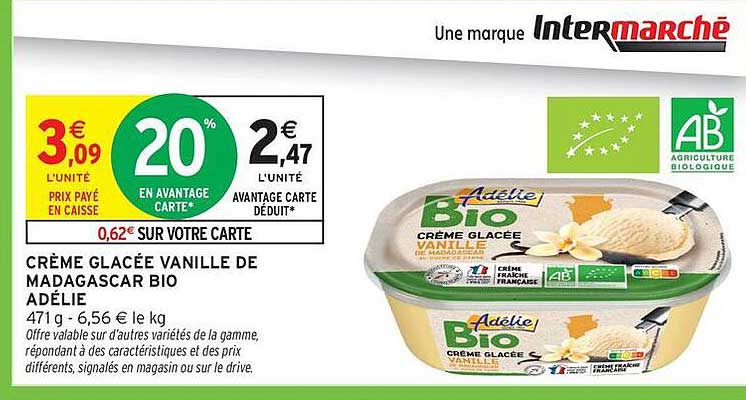 CRÈME GLACÉE VANILLE DE MADAGASCAR BIO ADÉLIE
