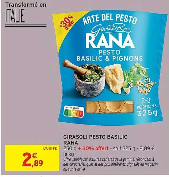 GIRASOLI PESTO BASILIC RANA