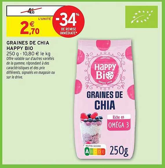 GRAINES DE CHIA HAPPY BIO