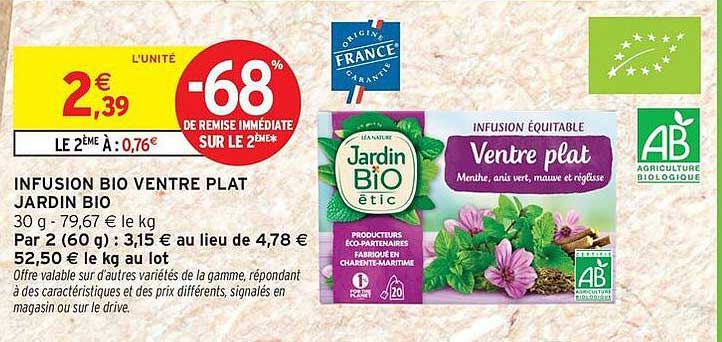 INFUSION BIO VENTRE PLAT JARDIN BIO