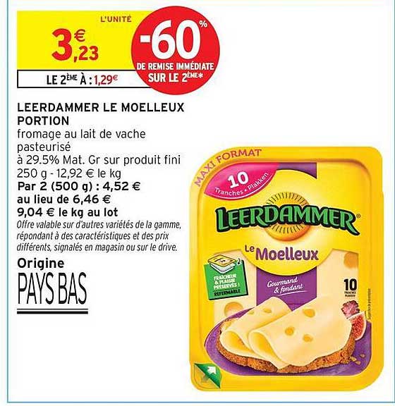 LEERDAMMER LE MOELLEUX PORTION
