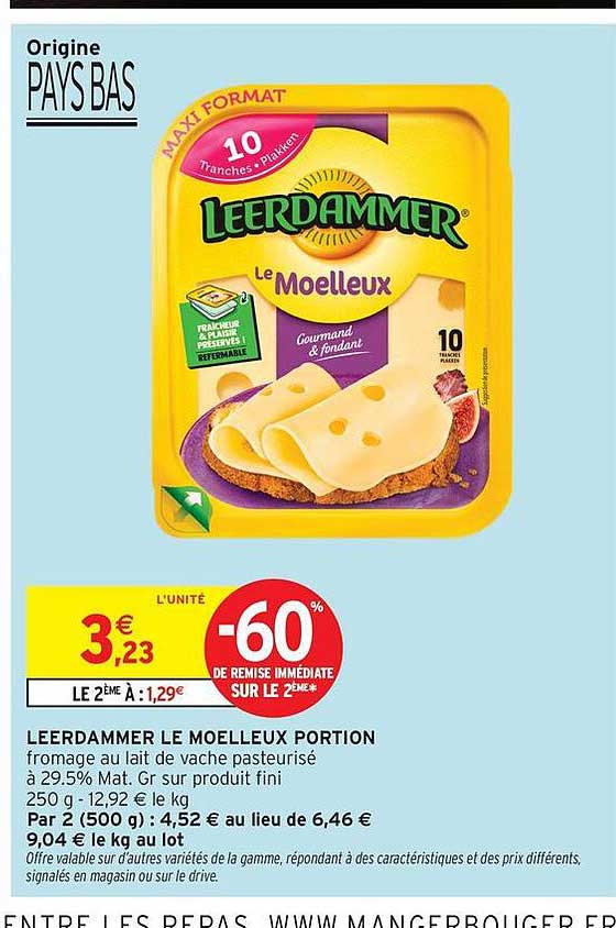 LEERDAMMER LE MOELLEUX PORTION