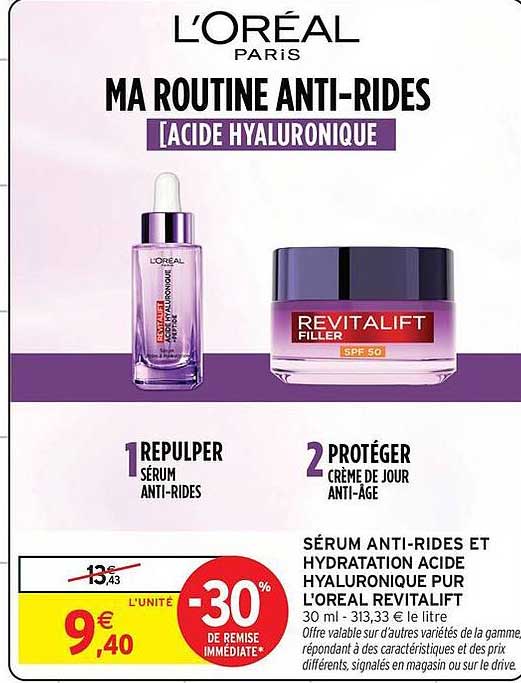 L'ORÉAL PARIS MA ROUTINE ANTI-RIDES [ACIDE HYALURONIQUE]
