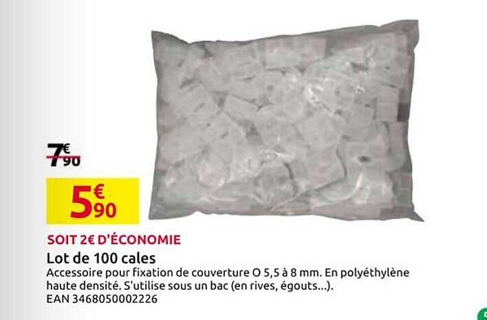 Lot de 100 cales
