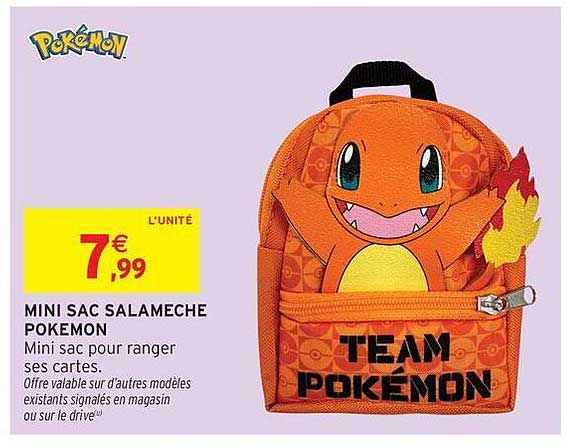 MINI SAC SALAMECHE POKEMON