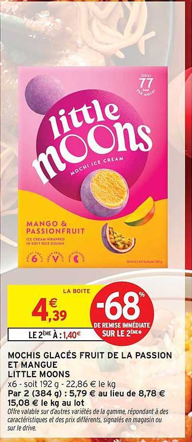 MOCHIS GLACÉS FRUIT DE LA PASSION ET MANGUE LITTLE MOONS