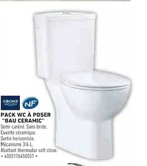 PACK WC À POSER "BAU CERAMIC"