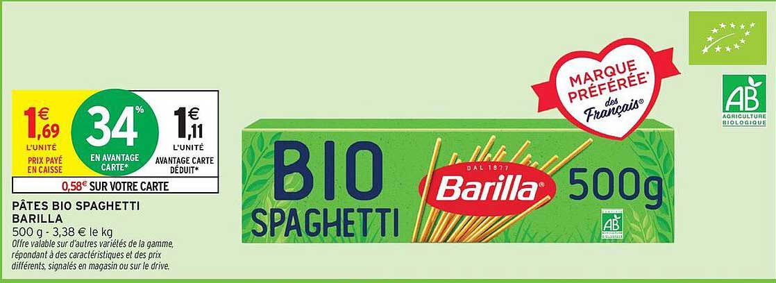 PÂTES BIO SPAGHETTI BARILLA