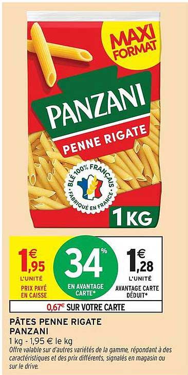 PÂTES PENNE RIGATE PANZANI