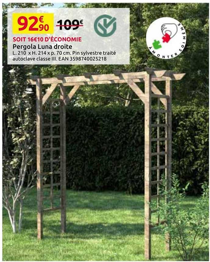 Pergola Luna droite