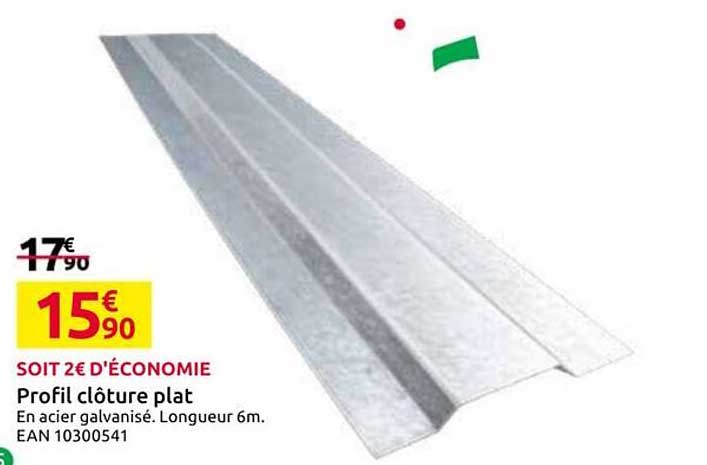 Profil clôture plat