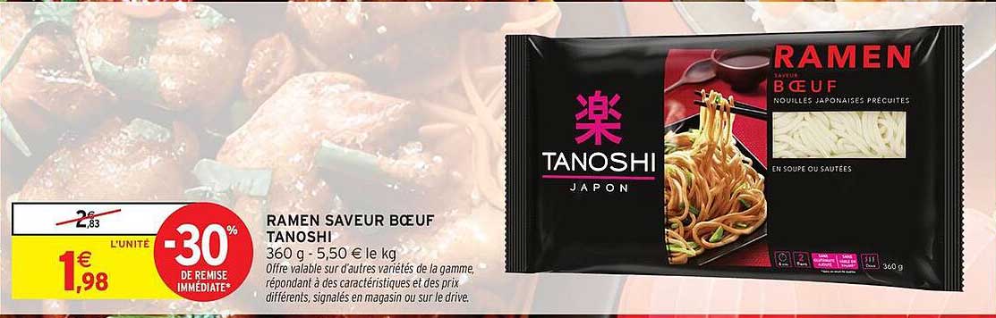 RAMEN SAVEUR BŒUF TANOSHI