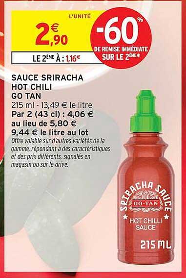 SAUCE SRIRACHA HOT CHILI GO TAN
