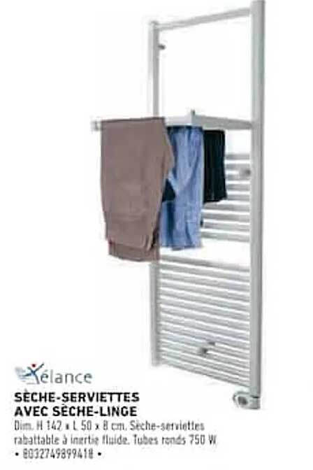 SÈCHE-SERVIETTES AVEC SÈCHE-LINGE