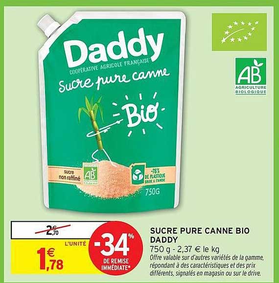 SUCRE PURE CANNE BIO DADDY
