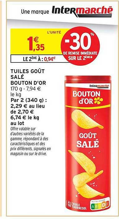 TOILES GOÛT SALÉ BOUTON D'OR