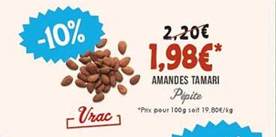 Amandes Tamari Pépite