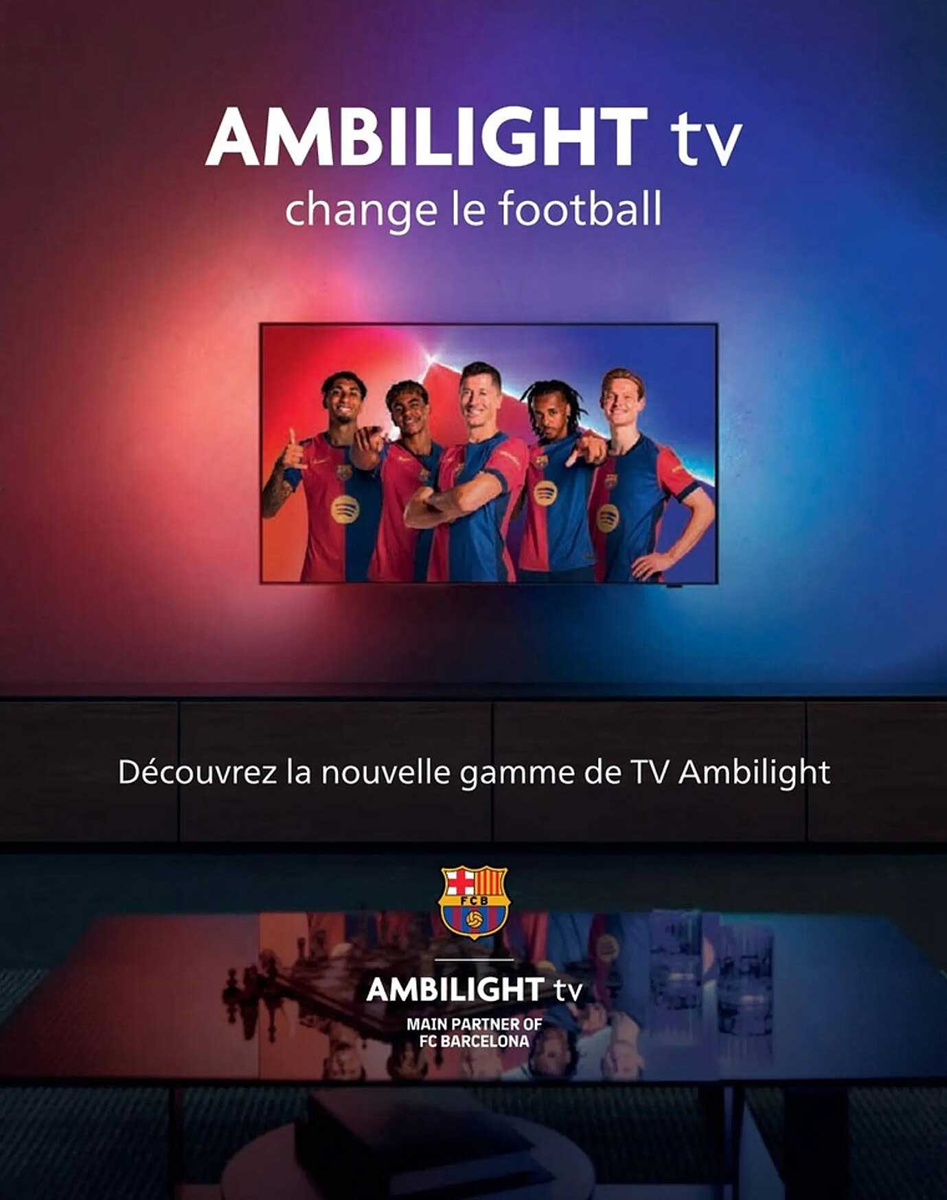 AMBILIGHT tv change le football