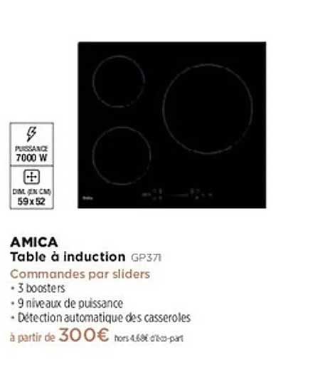 AMICA Table à induction GP371