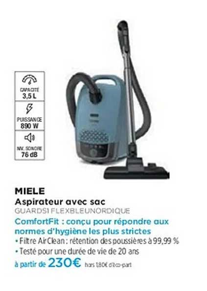 Aspirateur avec sac MIELE GUARDS1 FLEXBLEUNORDIQUE