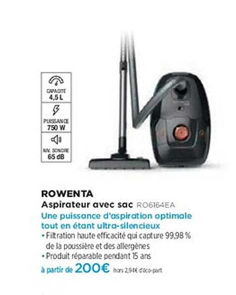 Aspirateur avec sac RO61664EA
