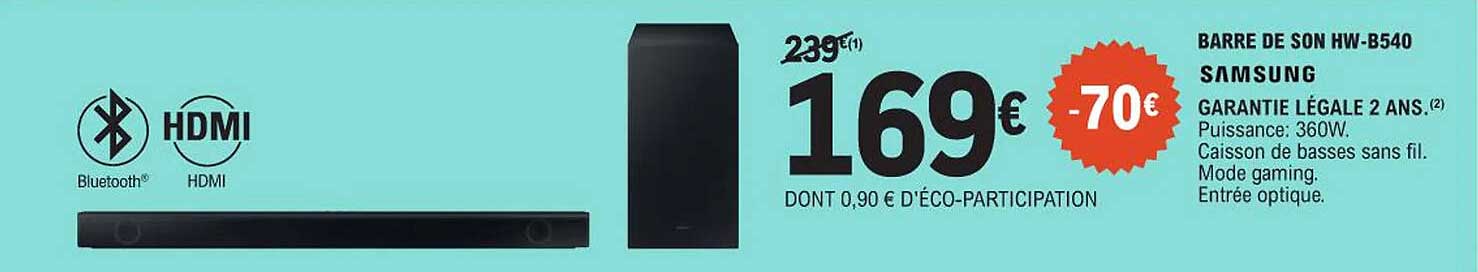 BARRE DE SON HW-B540 SAMSUNG