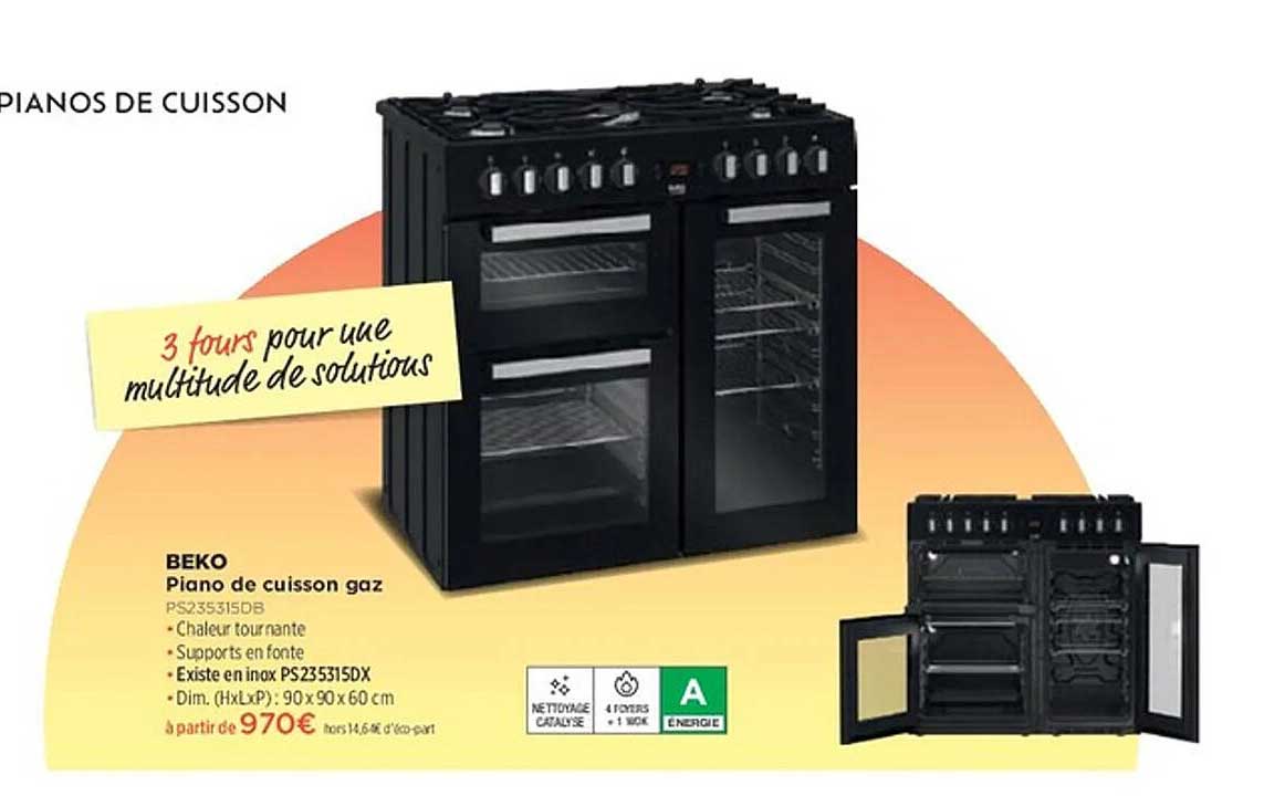 BEKO Piano de cuisson gaz PS253315DB