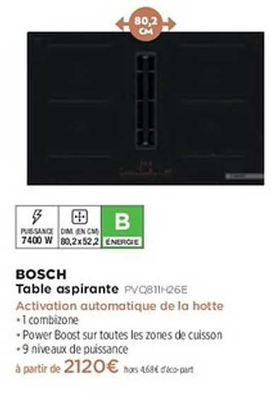 BOSCH Table aspirante PVQ8111-26E