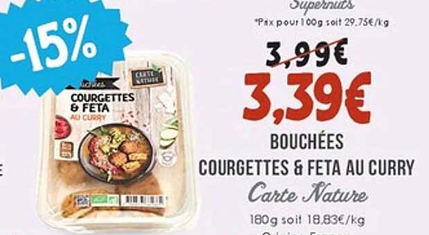 Bouchées Courgettes & Feta au Curry