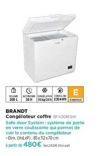 Congélateur coffre BRANDT BFK30IESW