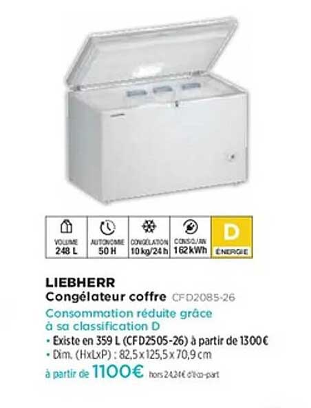 Congélateur coffre Liebherr CFD2085-26
