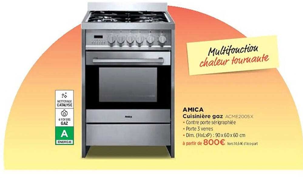 Cuisinière gaz AMICA ACME2005X