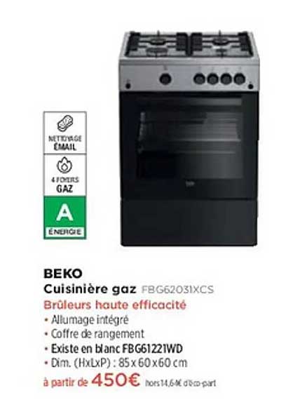 Cuisinière gaz FBG62031XCS