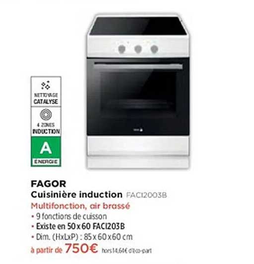 Cuisinière induction FAC12003B