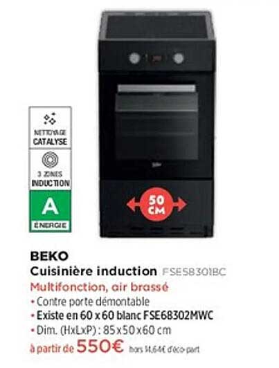 Cuisinière induction FSESB301BC