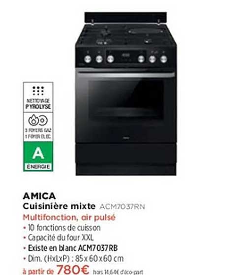 Cuisinière mixte ACM7037RN