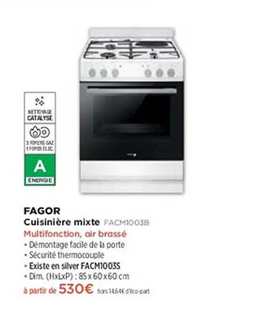 Cuisinière mixte FACM1003B
