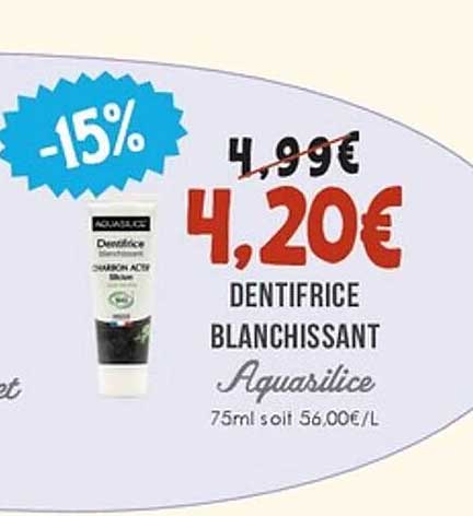 Dentifrice blanchissant Aquasilice 75ml