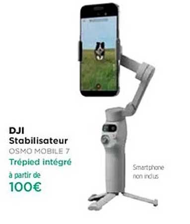 DJI Stabilisateur OSMO MOBILE 7 Trépied intégré