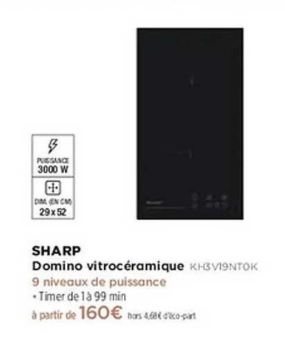 Domino vitrocéramique SHARP