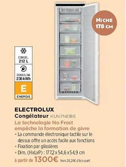 ELECTROLUX Congélateur KUN7NEBS