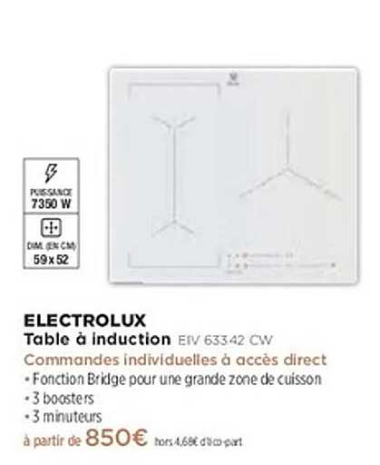 ELECTROLUX Table à induction EIV 63342 CW