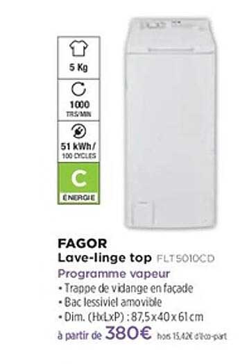 FAGOR Lave-linge top FLT5010CD